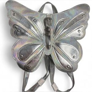 Justice Silver Butterfly Backpack